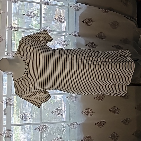 Palm Moss(Green) Striped T-Shirt Dress - Picture 2 of 11